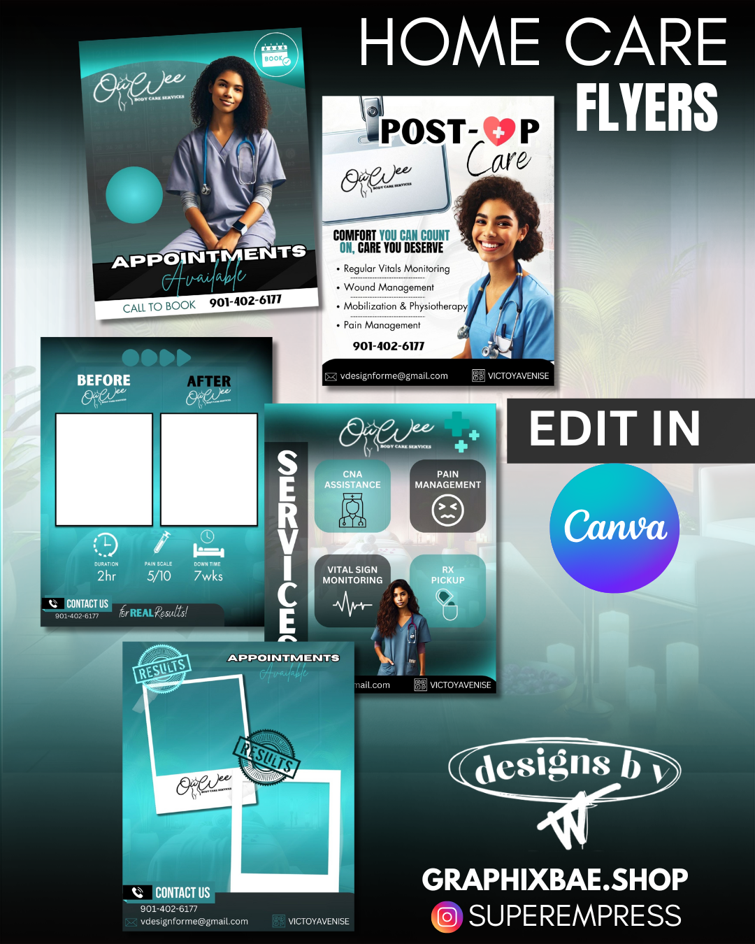 Home Care Marketing Pro Kit: Custom Flyer & Landing Page Templates for Health Providers