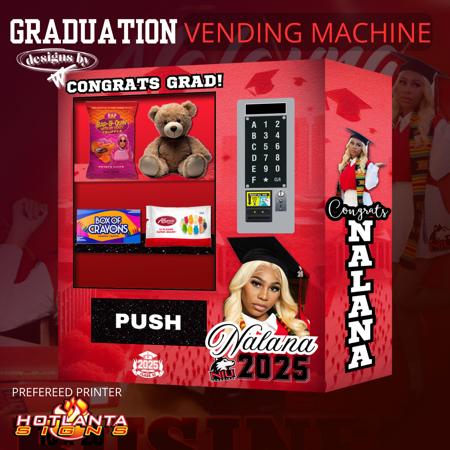 Custom Graduation Vending Machine