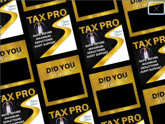 Tax Flyers, EDITABLE 12 PACK, DIY EDIT IN CANVA