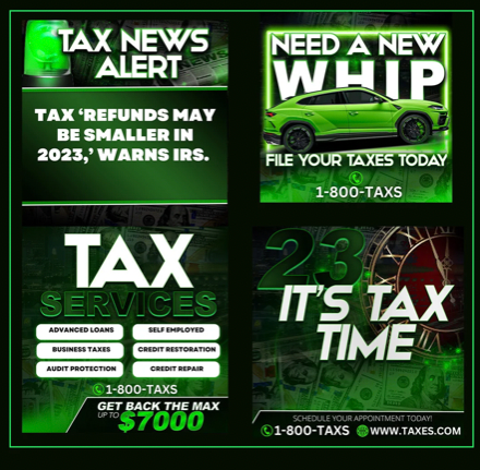 Tax Flyer 8 PACK GREEN