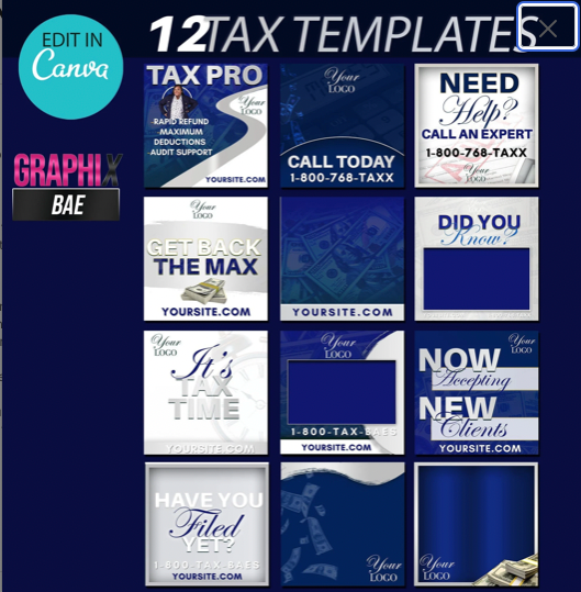 Tax Flyer 12 PACK BLUE