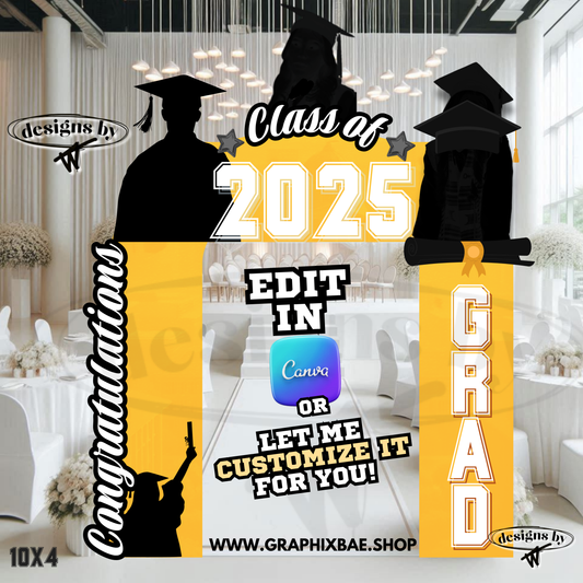 graduation entrance arch yellow by Victoya Venise Graphixbae